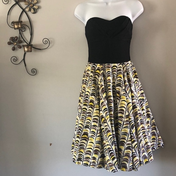 Anthropologie Girls From Savoy Strapless Midi Dress Cotton Sz 2 Special Occasion - Picture 2 of 16